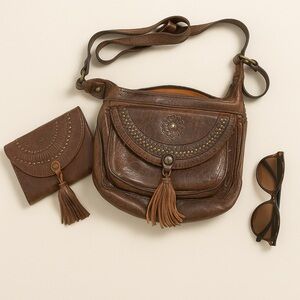 Patricia Nash Leather Crossbody + Wallet Set 🤎